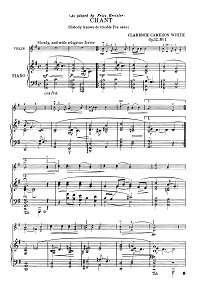 White - Song for violin - Piano part - First page